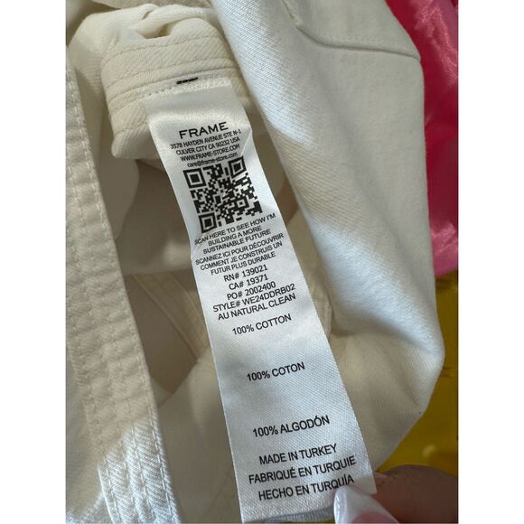 FRAME Trapunto denim mini dress Size XS $328 - Picture 9 of 10